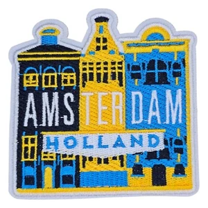 AMSTERDAM HOLLAND NETHERLANDS IRON ON ADVENTURE TRAVEL PATCH - Picture 1 of 4