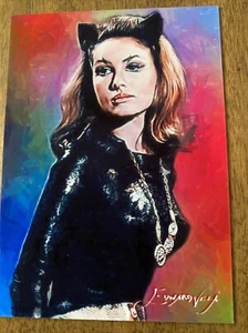 Julie Newmar as Catwoman Art Card #7 Numbered xx/50 Edward Vela Signed 2018. - Picture 1 of 2