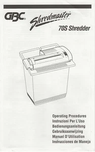 Vintage GBC Shredmaster 70S Home/Office Shredder Operating Procedures & Warranty - Picture 1 of 4