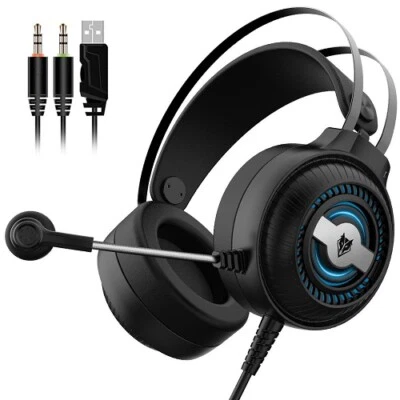 N1pro Gaming Headset Glow Earphone Wired Gamer Headphone Stereo Sound Headsets  - Image 1 of 4