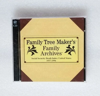 Family Tree Maker Archives Social Security Death Index United States 1937-1996 - Image 1 of 4