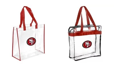Bolsa de plástico transparente de los San Francisco 49ers aprobada por estadio NFL 2024 Foto 1 de 4