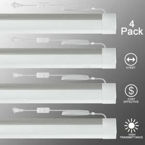 4 Pack LED Batten Light Residential Lighting Ceiling Light 4 Feet 36W 6500k - Picture 1 of 6
