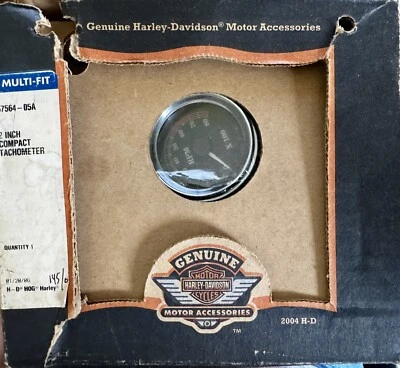 Harley Davidson 2 inch Compact Tachometer 67564-05A 2004 & Later Dyna, SofTale - Изображение 1 из 2