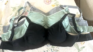 Set of 3 Adjustable Nursing Bra's Removable Pads / Lining Pumping SIZE LRG - Picture 1 of 2