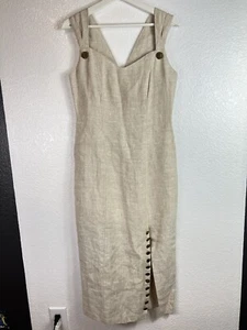 Lira Vintage/Made in USA Midi Pullover Kleid 40% Leinen klassisch Größe L - Bild 1 von 17