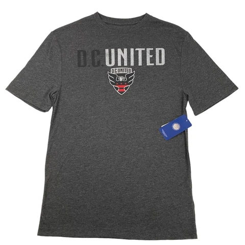 D.C. United MLS Soccer Heather Gray Short Sleeve T-Shirt Mens Small Large XL XXL Cover