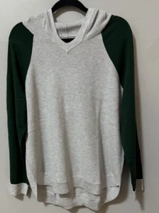 Evolution by Cyrus Stitch Fix Womens SZ XXL Long Slv Thermal Hoodie Grey Green - Picture 1 of 8