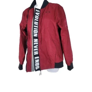 Oakley Jacket Womens Medium Training Cycling Evolution Lightweight Zip Red - Picture 1 of 13