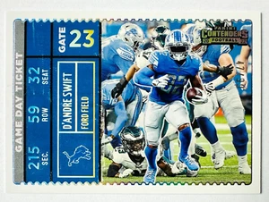 2022 Contenders D'Andre Swift Game Day Ticket SP #/99 Lions Star! - Picture 1 of 3