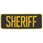 Large Sheriff Back Patch Badge Emblem 11X4 Gold / Brown - Iron or Sew On