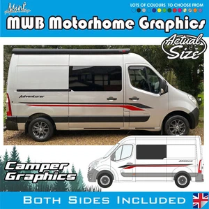 MWB Renault Master L2 Autocaravana Cámper Calcomanías Pegatinas Furgoneta Gráficos SIN P&P 057 - Imagen 1 de 4