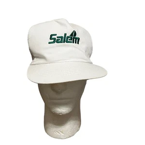 Salem Vintage Hat White Green SnapBack Adjustable Very Clean - Picture 1 of 7