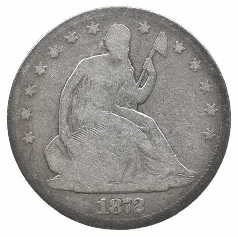 1872-CC Seated Liberty Half Dollar *9458 Cover