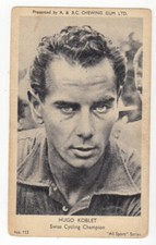 HUGO KOBLET 1954-55 A&BC Sports Card Swiss Champion Cyclist TOUR DE FRANCE