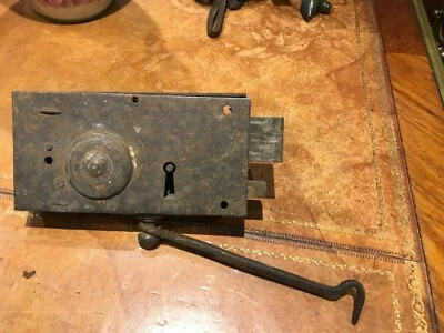 Ancienne grosse serrure de chateau porte portail epok debut XIXe fer forgé 9 - Photo 1/3