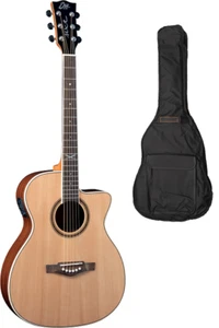 GUITARE ELECTRO ACOUSTIQUE AUDITORIUM CUTAWAY EKO NXT-A100CWE-NAT + HOUSSE - Picture 1 of 7