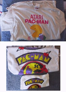 3 VINTAGE ATARI ITEMS T-Shirt (new), wash cloth & Cannon bath towel HANES Size L - Bild 1 von 11