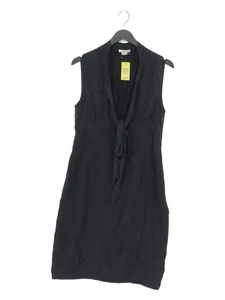 DKNY Women's Midi Dress UK 10 Blue 100% Silk Sleeveless Midi V-Neck A-Line - Picture 1 of 5