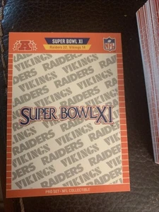 1989 Pro Set SB Logos #XI Super Bowl XI Raiders / Vikings - Picture 1 of 2