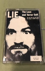 CHARLES MANSON - LIE The Love And Terror Cult Cassette Tape. ( T 5 ) - Picture 1 of 3