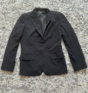 Traje Chaqueta Blazer DKNY Negro Sólido Manga Larga 8P Petite - Imagen 1 de 13