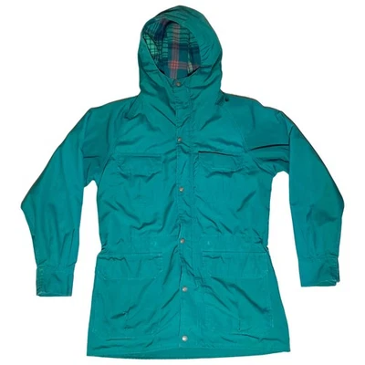 Vintage 70s Eastern Mountain Sports EMS Mountain Parka Men S Green Flannel Line - Image 1 of 4