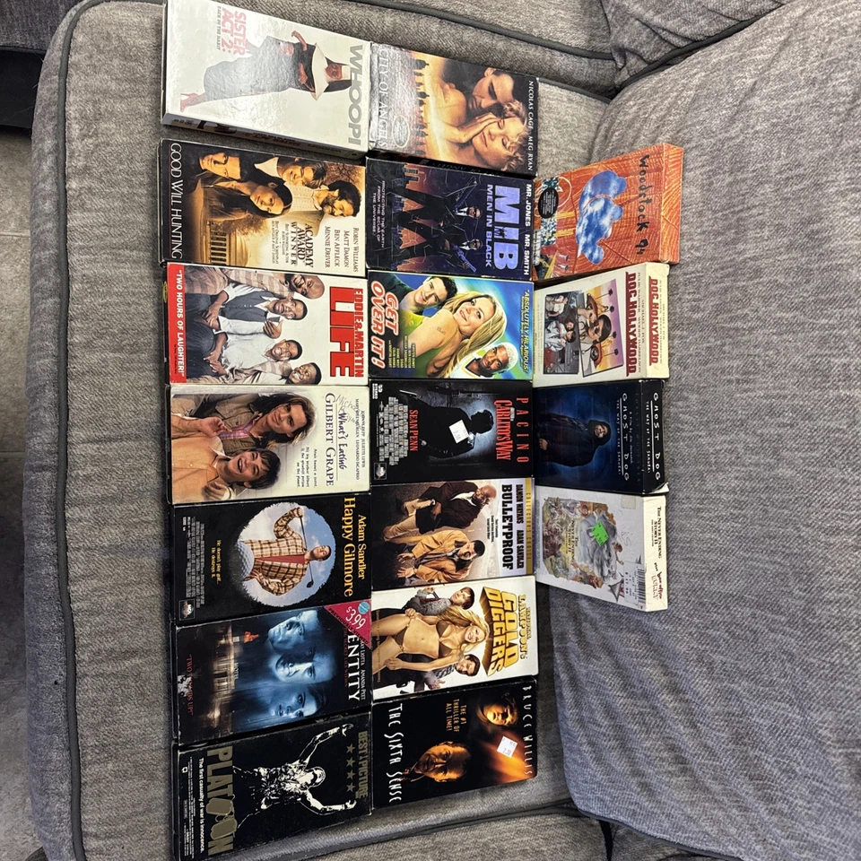 VHS Lot!!! Happy Gilmore Bulletproof Sixth Sense What’s Eating Gilbert MIB Etc - Image 1 of 4