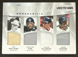 Ted WILLIAMS BERRA FISK🔥2009 Ultimate Collection Eight Memorabilia Relics 35/35 - Picture 1 of 6