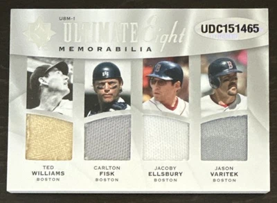 Ted WILLIAMS BERRA FISK🔥2009 Ultimate Collection oito relíquias de recordações 35/35 - Imagem 1 de 4