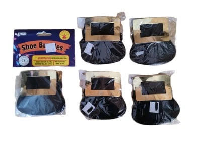 5 Pares de Hebillas de Zapatos Coloniales Accesorio de Disfraz Realmento Histórico Dorado NUEVO Foto 1 de 2