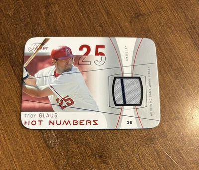 Camiseta deportiva Troy Glaus 2004 Fleer Flair Hot Numbers roja troquelada juego HNTRG Angels/18 Foto 1 de 2