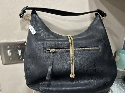 Cartera de cuero vegano negra Aldo, grande con detalles dorados Foto 1 de 4