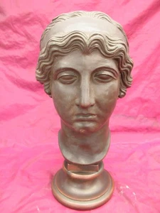 Antike Bronze ATYS Bronze Kopf Büste Skulptur signiert japanisch ? 14,5" - Bild 1 von 13