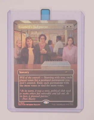 Council's Judgment FOIL Dwight's Destiny Secret Lair Bonus #7041 The Office MTG - Image 1 of 3