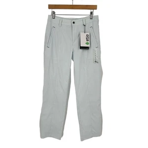 Stio Womens Ruval Utility Crop Pants Size 6R Light Blue New with Tags - Picture 1 of 10