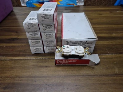 Receptáculo dúplex 8300-LA Pass & Seymour, 20A 125V grado hospitalario, juego de caja de 10 PC Foto 1 de 4