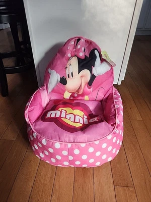 Sofá Disney Junior Niños Bolsa de Frijoles Silla - Niño Minnie Mouse 16x15,75x20 Pulgadas Foto 1 de 3