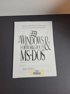Sealed - Microsoft MS-DOS and Windows for Workgroups Restore Purposes Only Disk - Picture 1 of 3