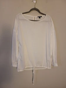 Kal Rieman weiß Baumwolle minimalistisch bescheiden Pullover Shirt Gr. M Strand Urlaub - Bild 1 von 6