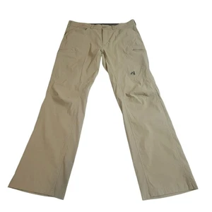 Pantalones de exterior Eddie Bauer First Ascent, hombre 38x32, caqui, nailon, bolsillos, usados en excelente estado - Imagen 1 de 13