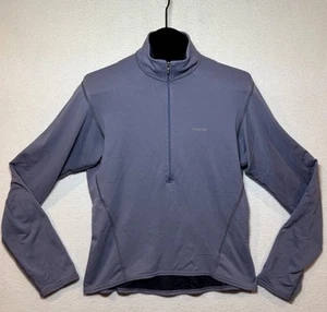 Patagonia Sz M Womens Periwinkle Athletic Long Sleeve 1/2 Zip Pullover w/ pocket - Picture 1 of 8