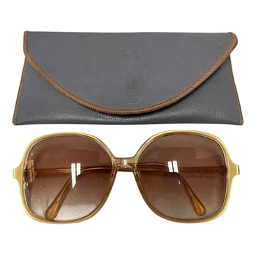 Gafas de sol Sanford Hutton vintage doradas transparentes de gran tamaño colores grandes en óptica Foto 1 de 4