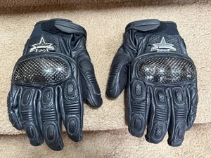 Icon Merc Leather Motorcycle Gloves Black Mens Size Large - Picture 1 of 7