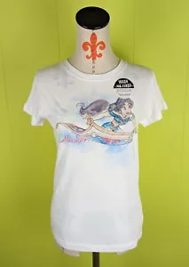 NWT Aladdin Disney Jasmine Watercolor Junior L Crew Neck Short Slv Top T-Shirt - Picture 1 of 11