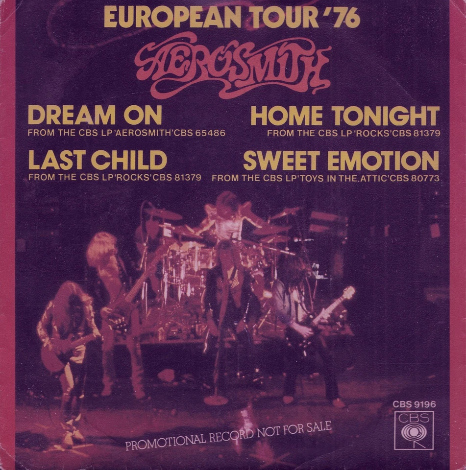 AEROSMITH: "European Tour ´76" (´76 / scarce orig. Dutch PROMO EP - Dream On+3) - Bild 1 von 1