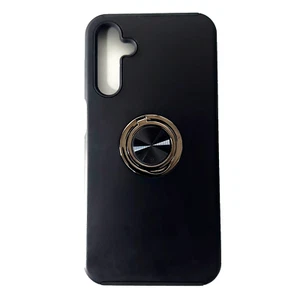 Coque rigide plastique protection contre les chutes anneau invisible Samsung Galaxy A15 noir pur - Photo 1 sur 2