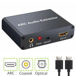 HDMI ARC Audio Extractor Digital DAC zu RCA Koax SPDIF 3,5mm Konverter Adapter - Bild 1 von 11