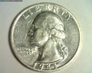 1941-S WASHINGTON CUARTO SOBRE SIN CIRCULAR+ AU+ BONITAS MONEDAS ORIGINALES BOBS MONEDAS - Imagen 1 de 2