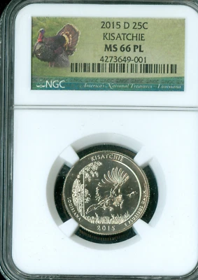 2015 D KISATCHIE PARKS QUARTER NGC MS66 PL   * - Image 1 of 2